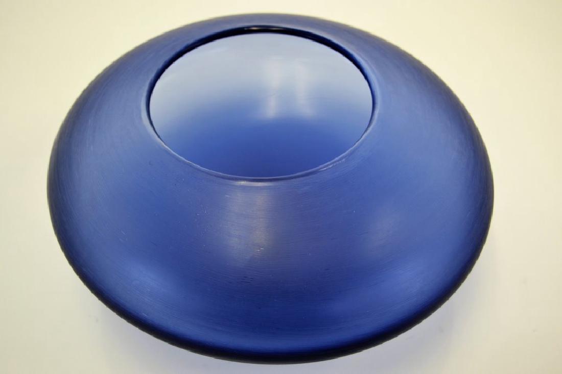 Venini Inciso Blue Vase Signed (1 of 3)