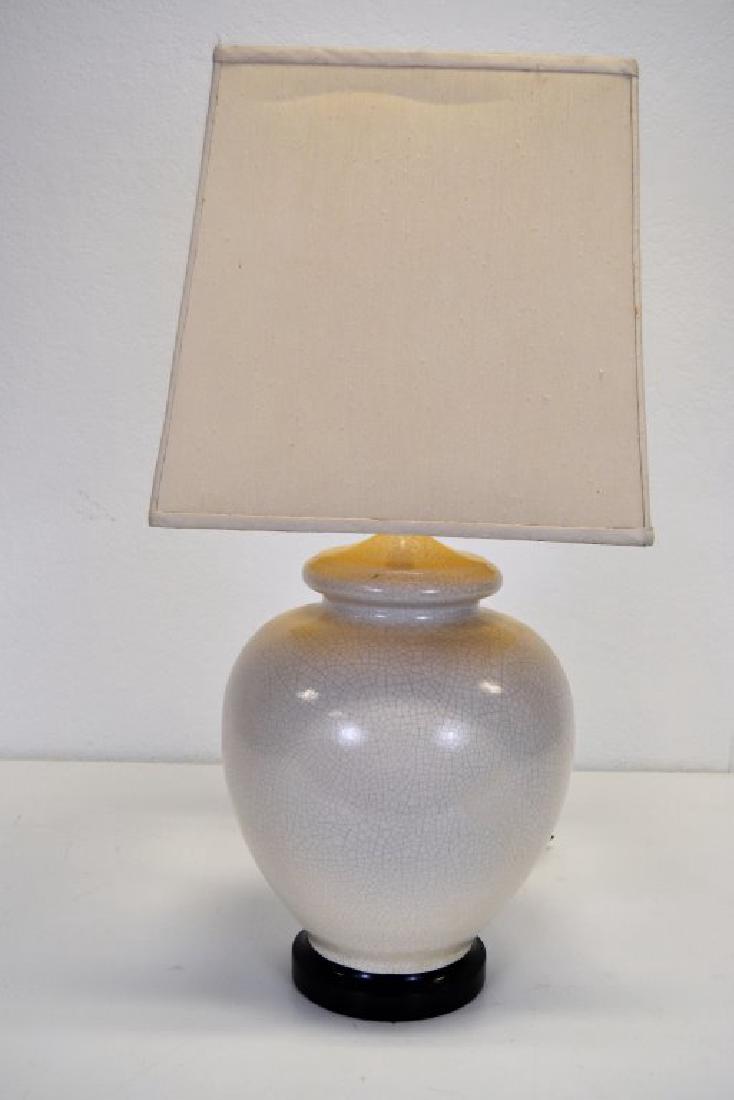 Paul Laszlo Custom Table Lamp: 34.5 in Base to Top of Shade - Shade 16 in X 16 in - Lamp 20 in Height
