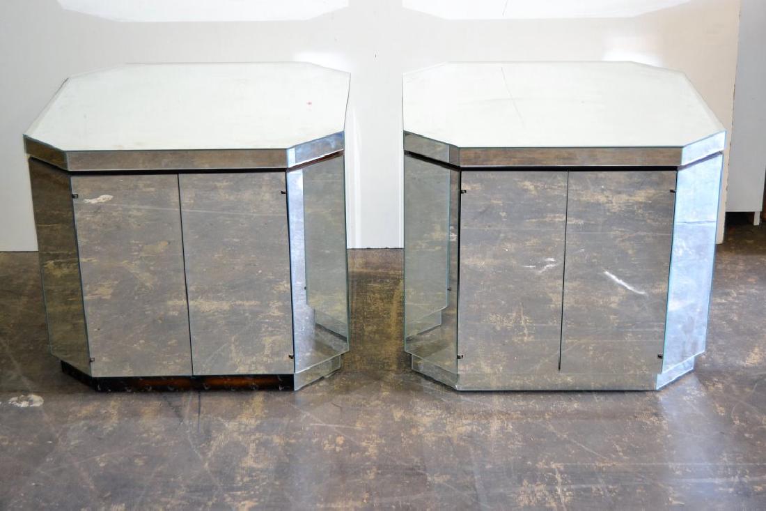 Pair of Mirrored Night Stands (1 of 3)