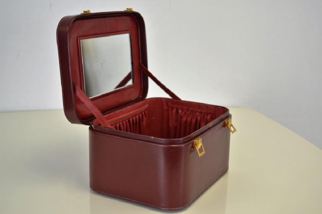 Hermes Burgundy Leather Train Case (1 of 6)