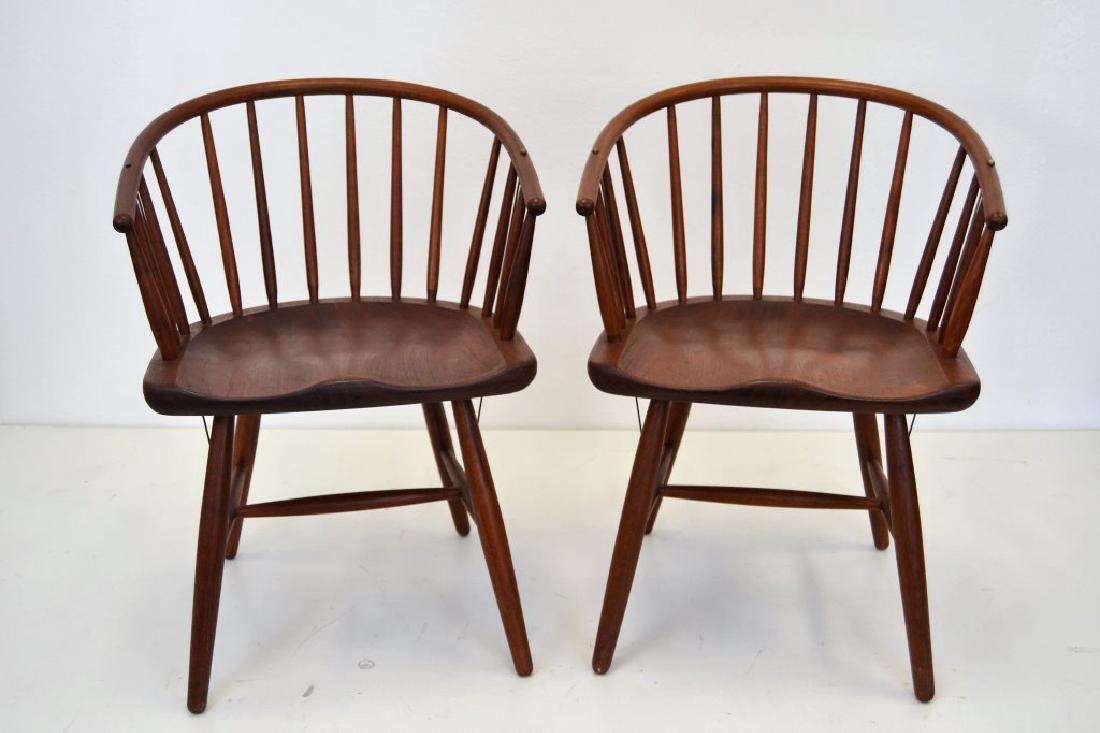Nanna Ditzel Style Teak Spindle Back Chairs (1 of 6)