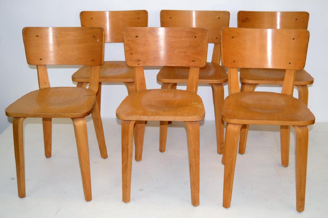 Cor Alons Birch Plywood Side Chairs: Set of Six - 30.5 in H - 17 in W - 15.5 in D - Seat Height 18 in