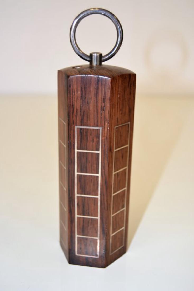 Hans Hansen Sterling&Rosewood Scandinavian Pepper Mill: 7 in H - 2.5 in W