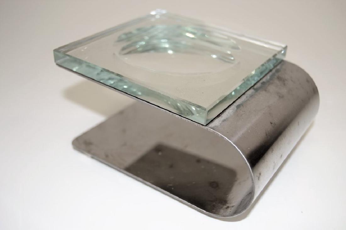 Fontana Arte Dish with Chrome Stand (1 of 5)