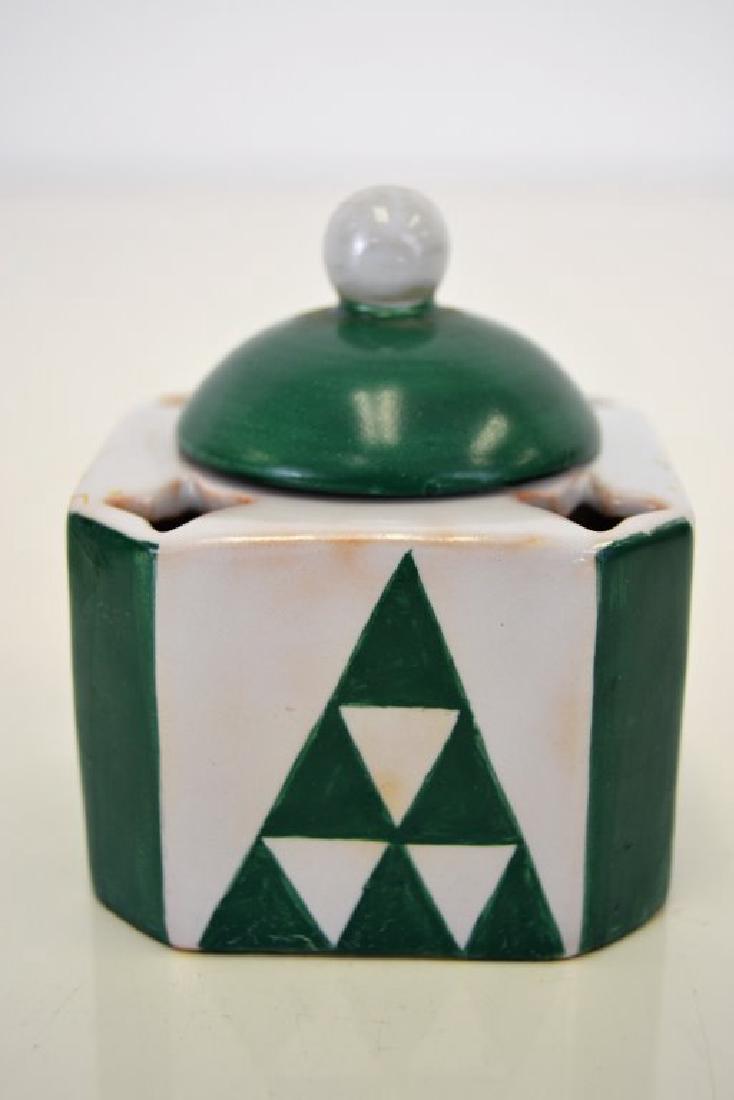 Jacques Adnet Ink Well Signed: 3 in H - 2.75 in X 2.75 in