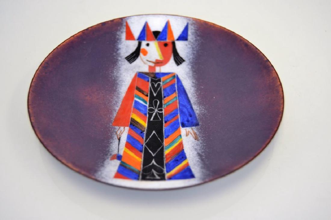 Franz Bergman Enamel Bowl - Signed: 6.25 in Round