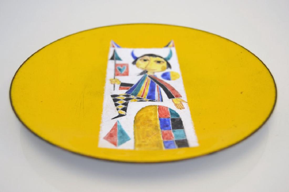 Franz Bergman Enamel Bowl - Signed: 6.25 in Round