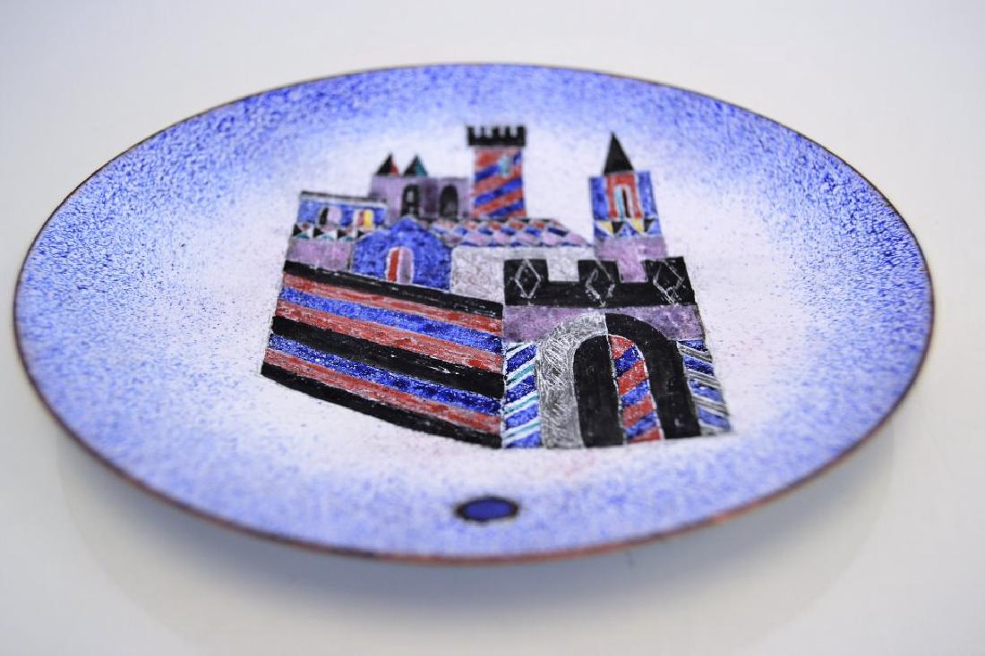 Franz Bergman Enamel Bowl - Signed: 6.25 in Round