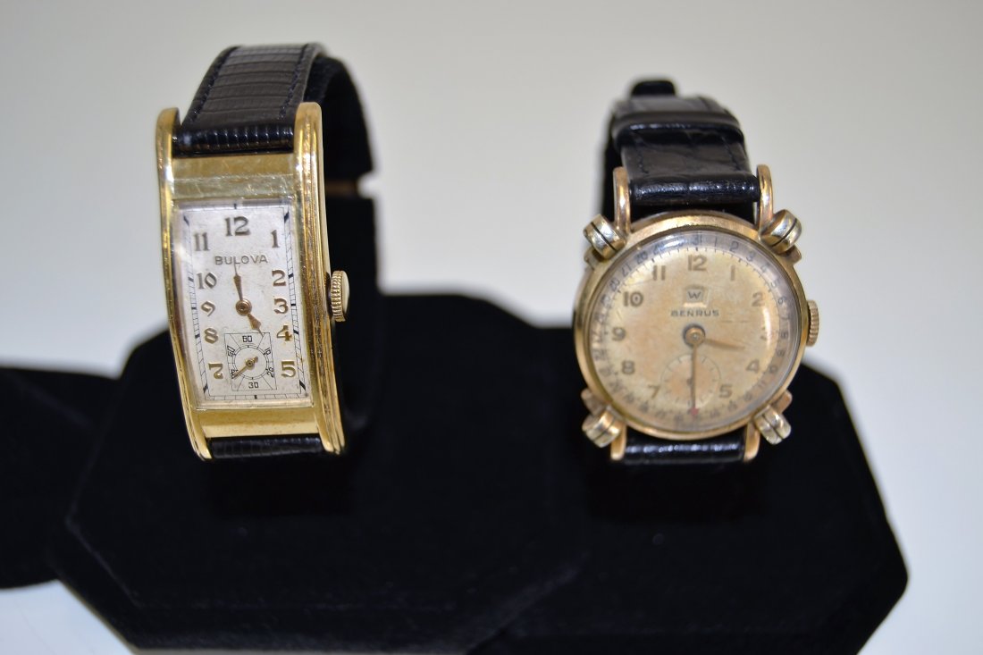 Bulova and Benrus Mens Watches: Bulova 8.5 in L - Burus 8.75 in L