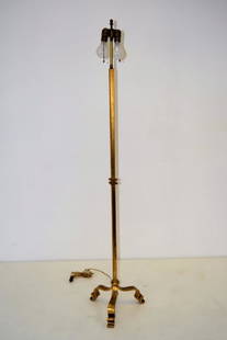 Maison Ramsay Gold Leaf Floor Lamp: 62 in H - Base 13 in X 13 in