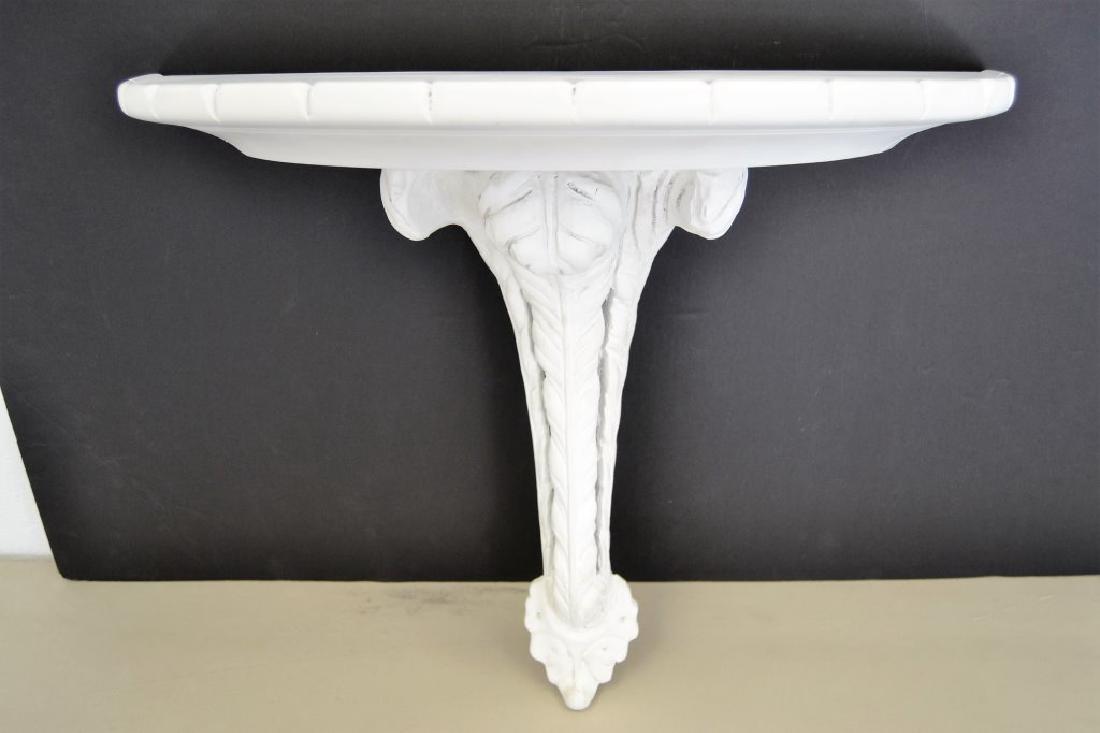 Maison Jansen Acanthus Leaf Wall Console: 20 in H - 23.5 in L - 11.5 in D