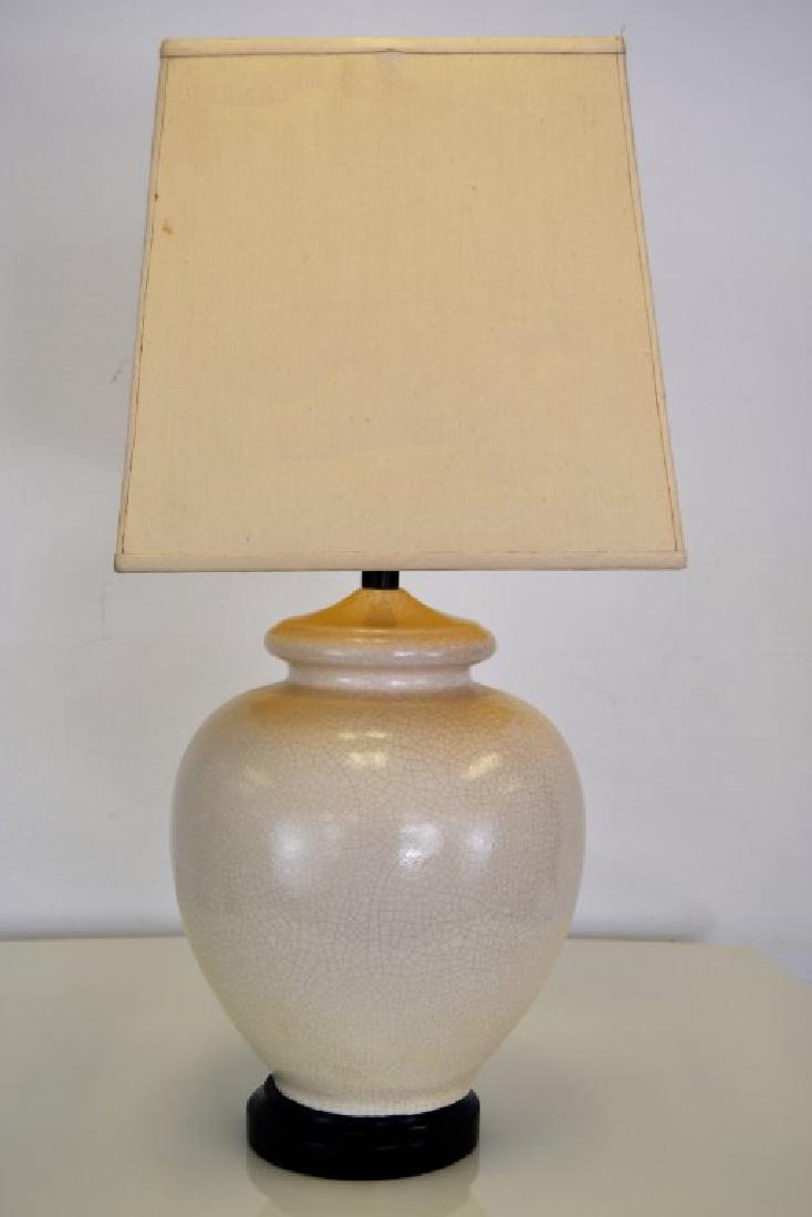 Paul Laszlo Custom Table Lamp: 34.5 in Base to Top of Shade - Shade 16 in X 16 in - Lamp 20 in Height