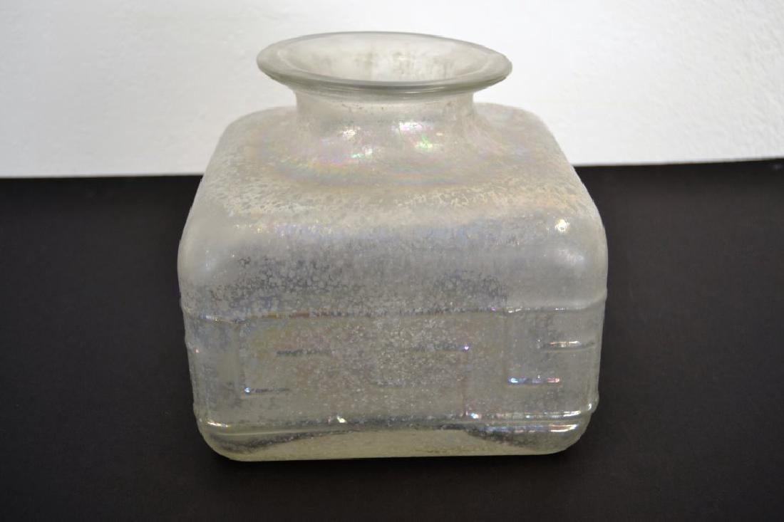 Karl Springer Scavo Large Vase - Signed: H 10 in - 10 in Square