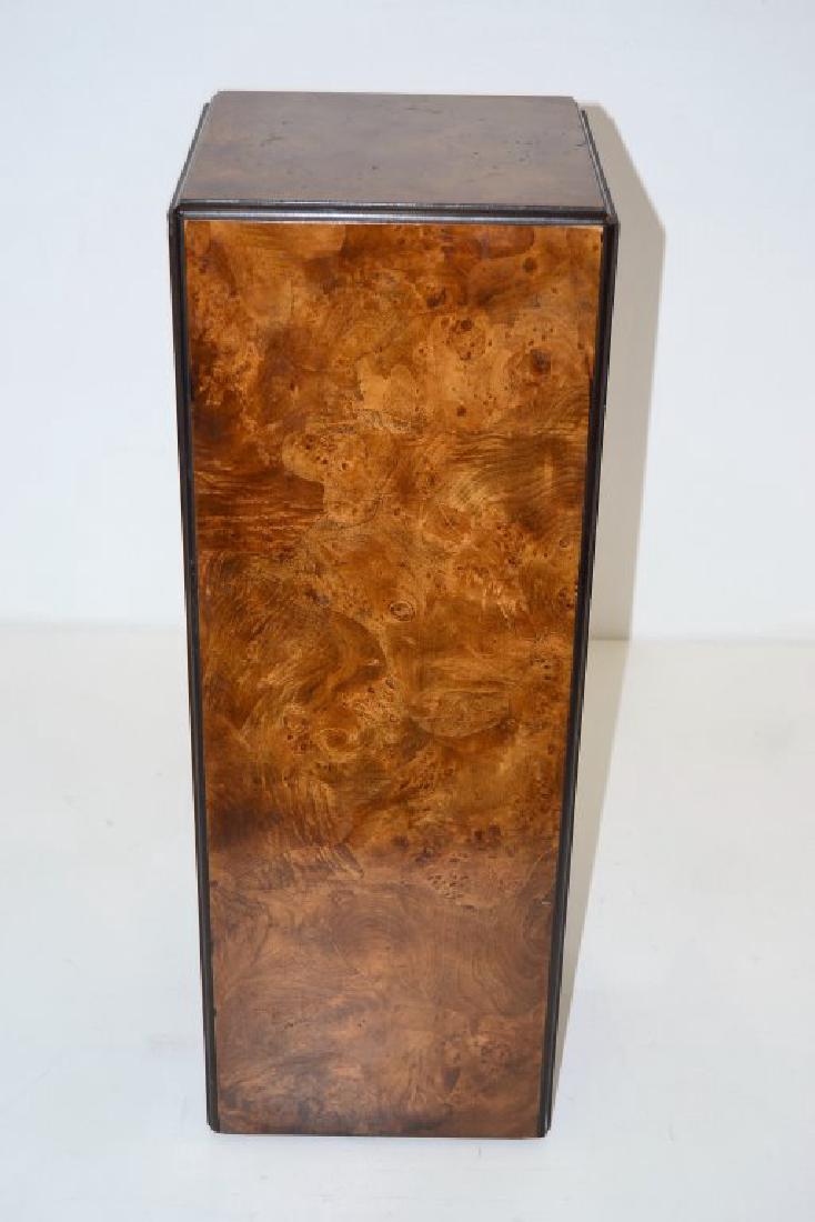 Milo Baughman Style Burlwood Pedestal (1 of 4)