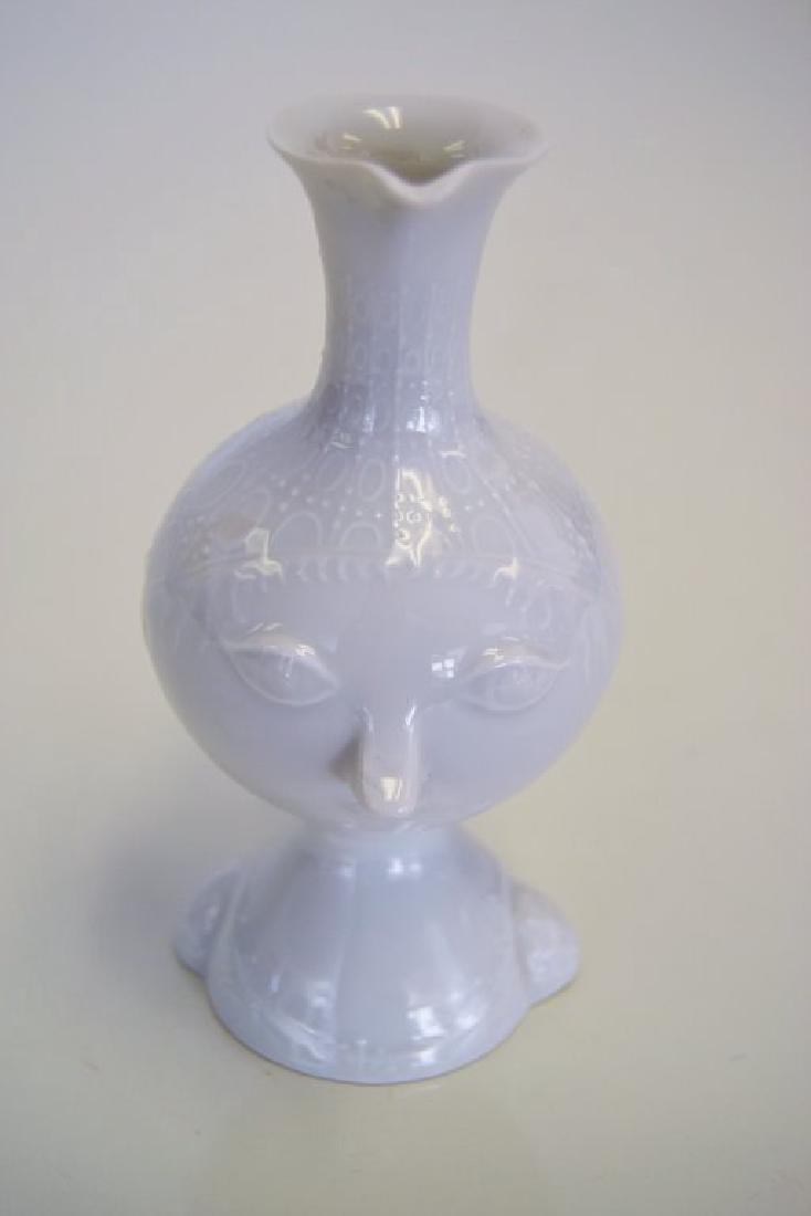 Rosenthal Bjorn Porcelain Face Pitcher: 5.75 in H - 4.5 in D - 3 in W