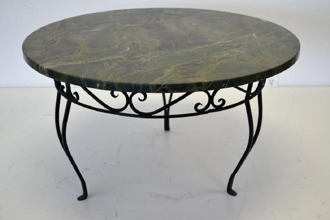 French Iron Table with Marble Top (1 of 3)
