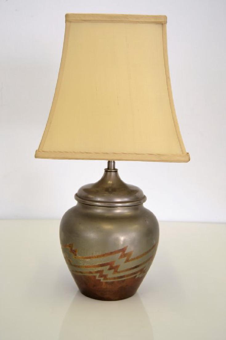 French Art Deco Dinanderie Table Lamp (1 of 5)