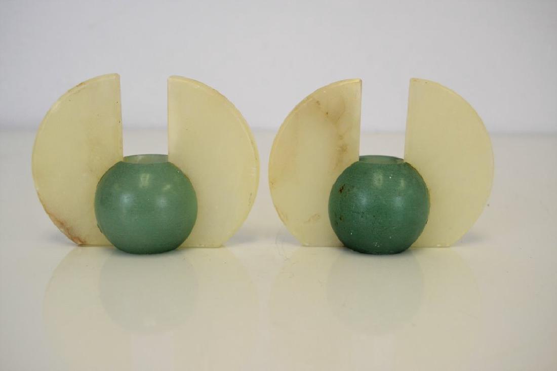 Italian Art Deco Alabaster Candle Holders (1 of 5)