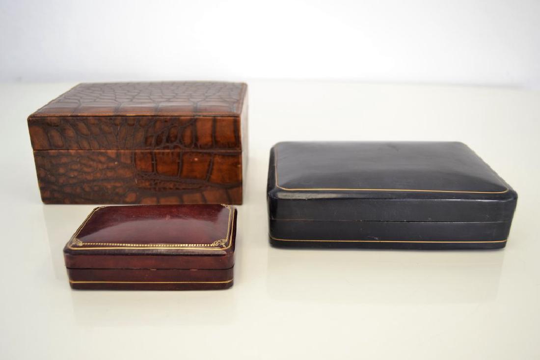 Collection of 3 Italian Leather Jewelry Boxes (1 of 10)