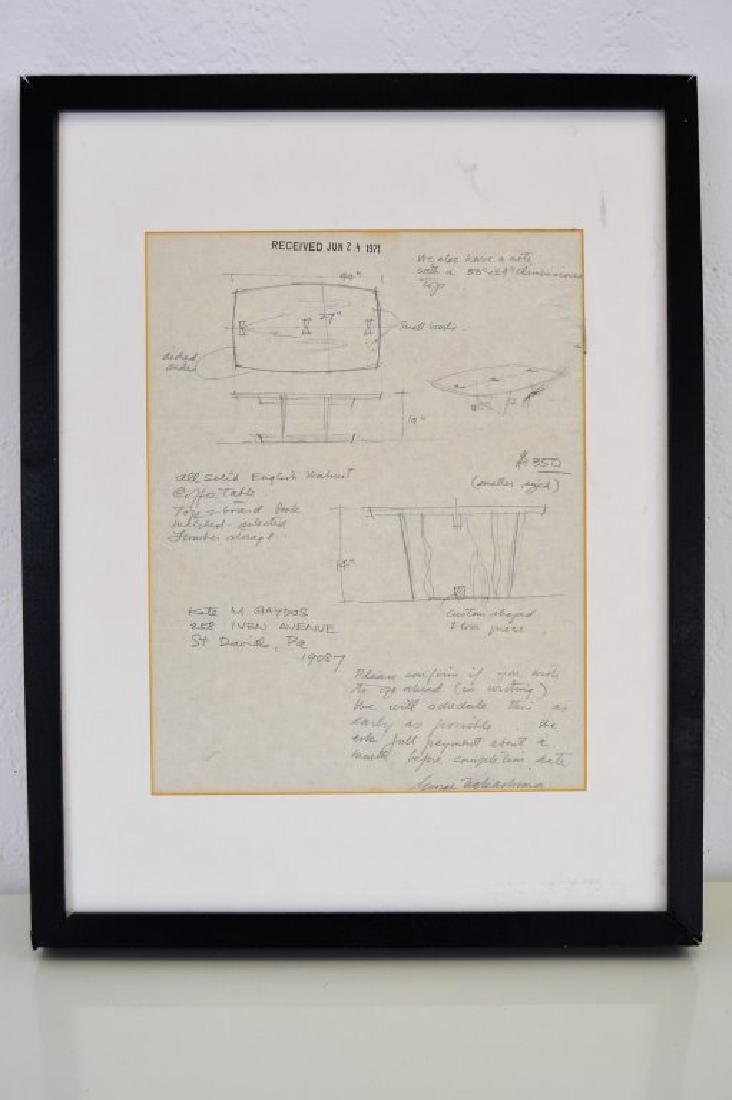 George Nakashima Original Pencil Drawing Signed (1 of 9)