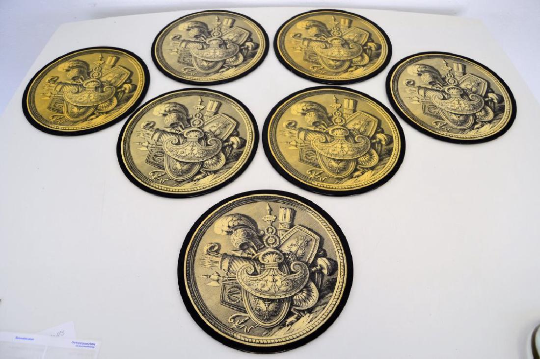 Fornasetti 7 Transfer Placques: 10 in Round