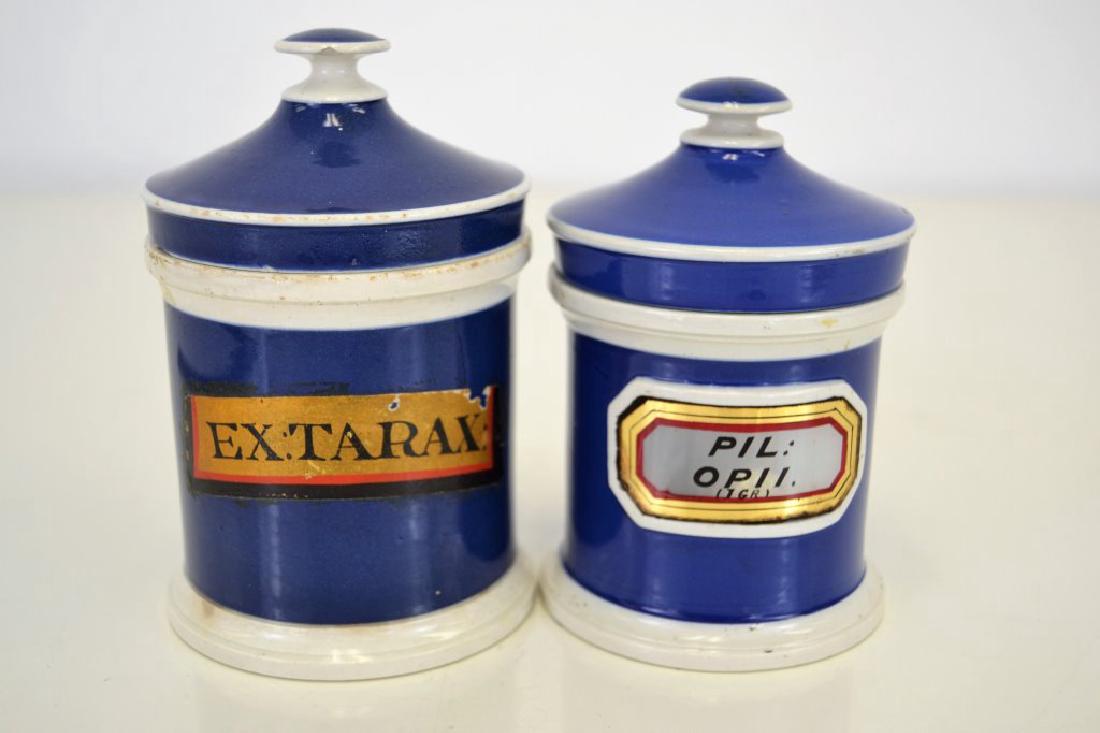 French Antique Blue Apothecary Jars (1 of 6)