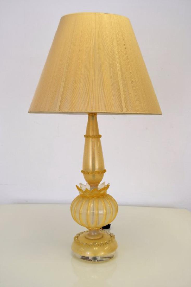 Barovier & Toso Glass Table Lamp w/ String Shade (1 of 5)