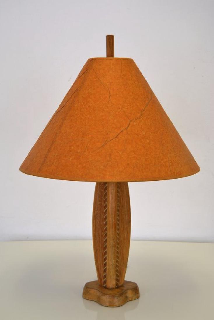 French Cerused Wood Table Lamp (1 of 4)