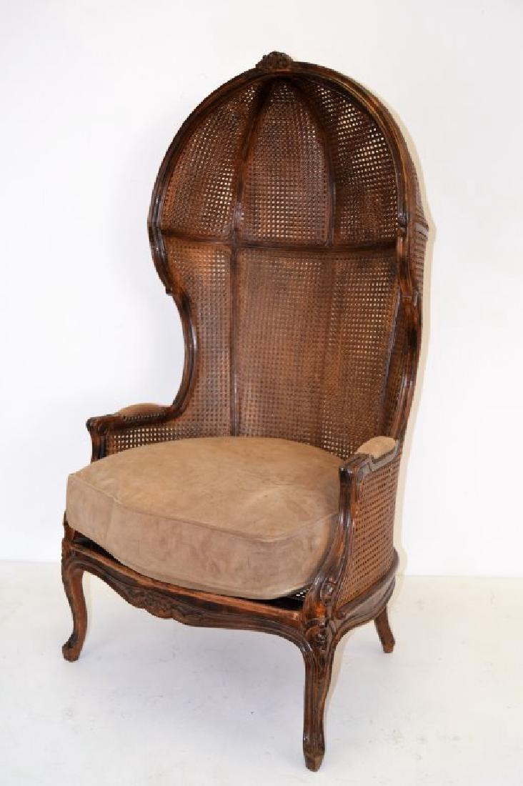 Regency Porters Chair w/Suede Cushion (1 of 6)