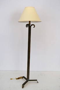 Maison Ramsay Gilded Iron Floor Lamp: Oerall 67 in H Base 56 in H - Base 16 in W