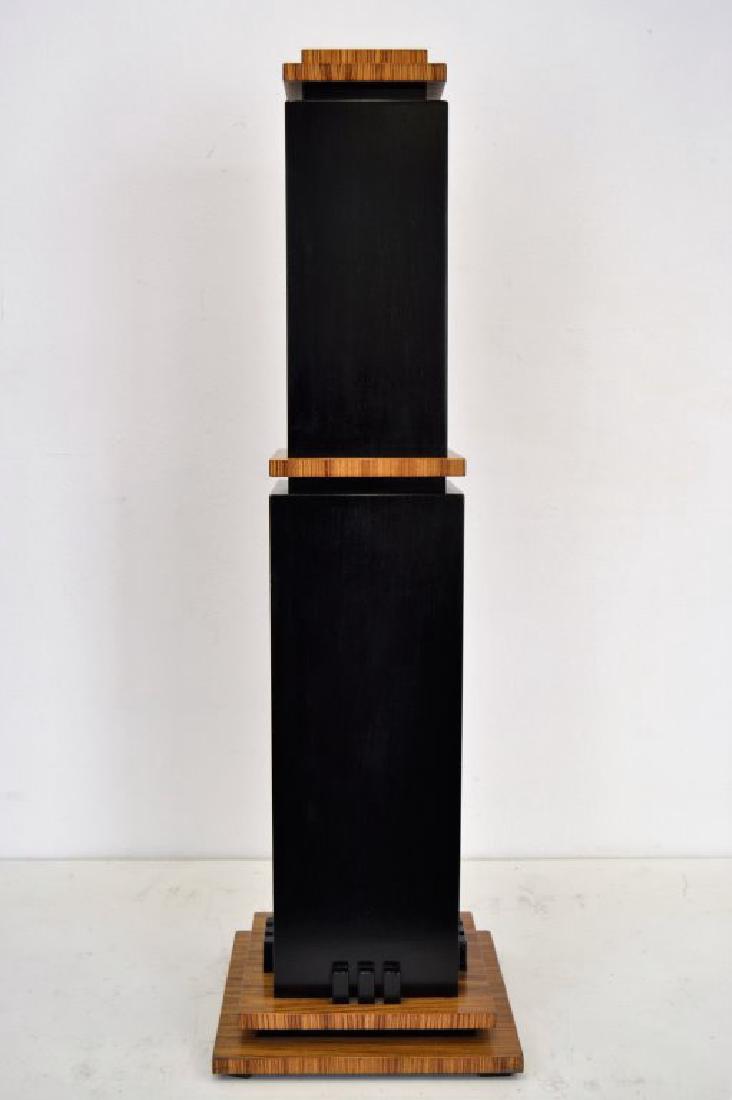 Art Deco Zebra Wood & Black Lacquer Pedestal (1 of 6)