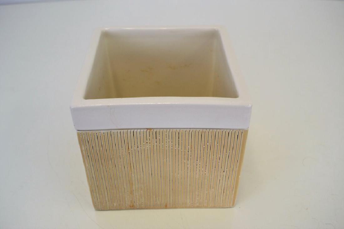 Ettore Sottsass for Bitossi Cache Pot - Stamped: Made in Italy - 6 in H - 6 in Square