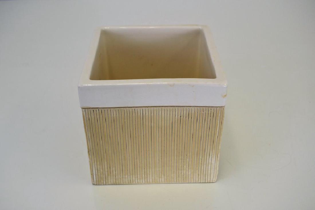 Ettore Sottsass for Bitossi Cache Pot - Stamped: 6 in H - 6 in Square