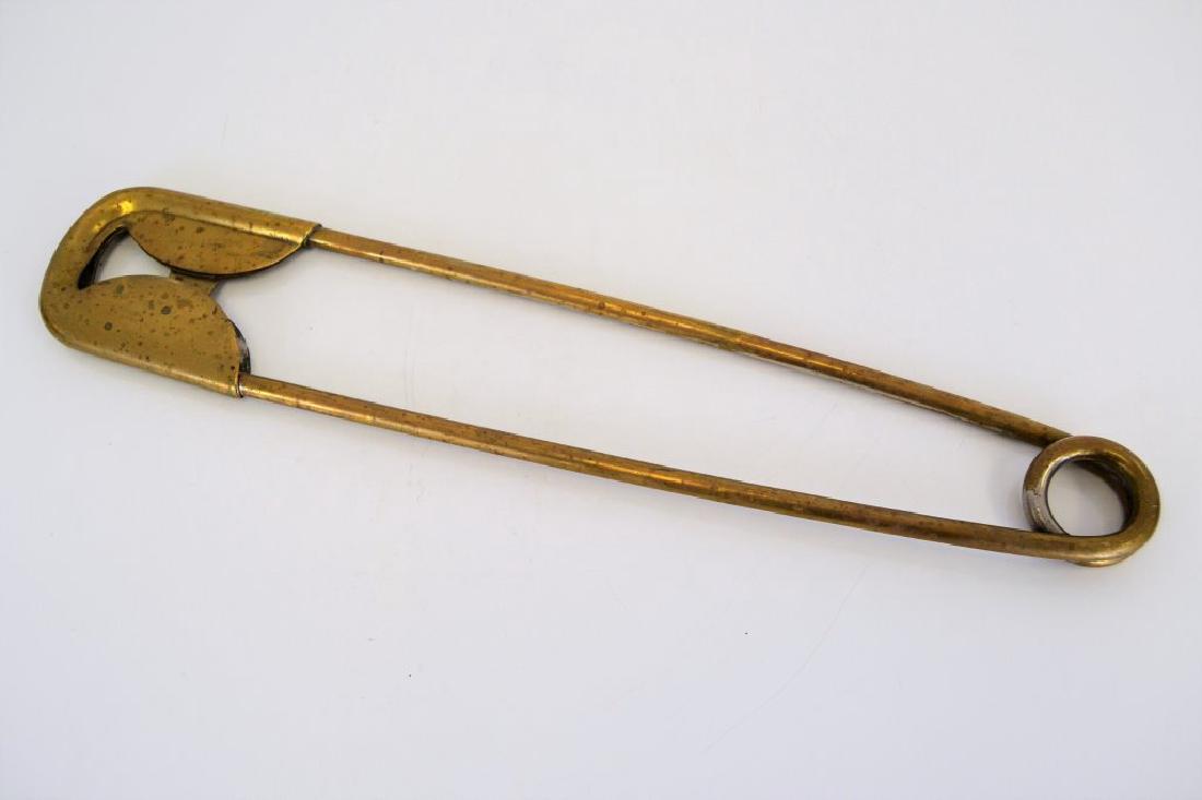 Karl Aubock Style Large Brass Safety Pin (1 of 6)