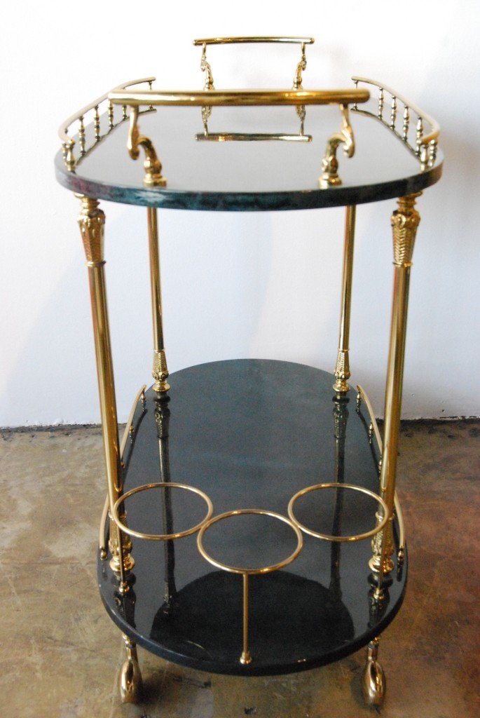 Aldo Tura Goat Skin Barcart: Nice condition