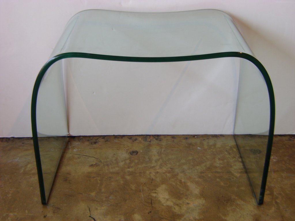 Cini Boeri "Ghost" Stool: Signed "Fiam" on side