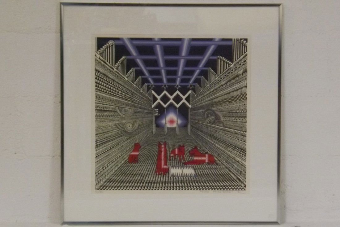 Pedro Friedeberg Lithograph - 1972 42/56: Very graphic.