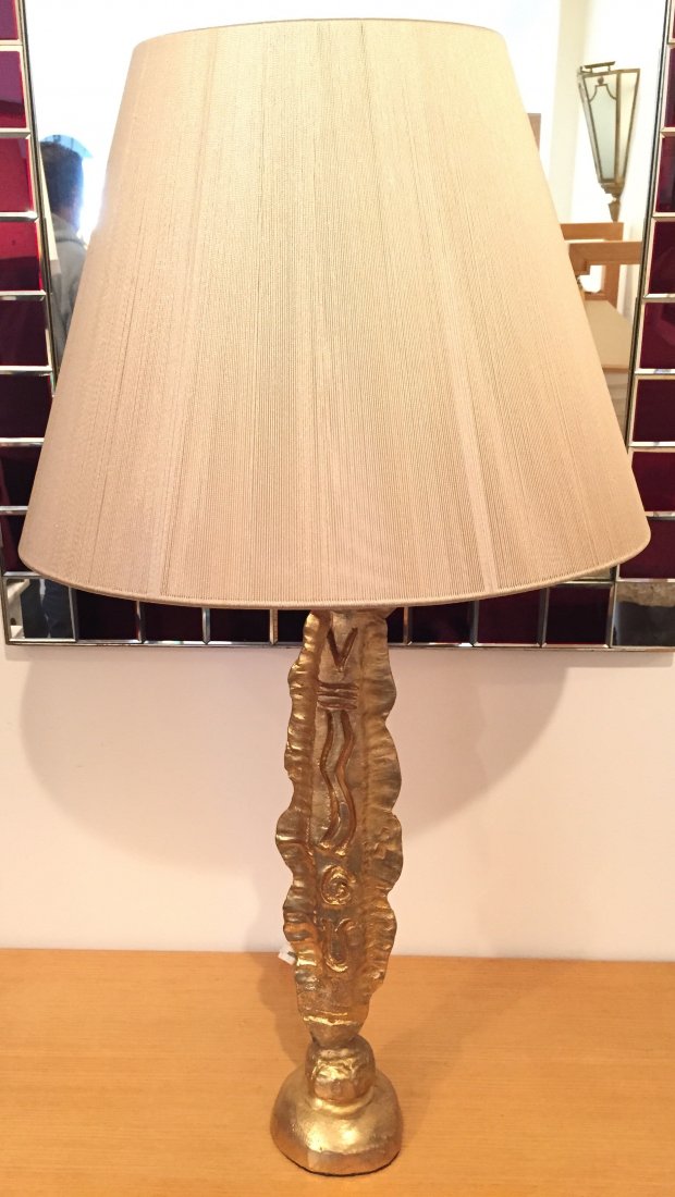 Pierre Casenove Lamp: Pierre Casenove signed table lamp