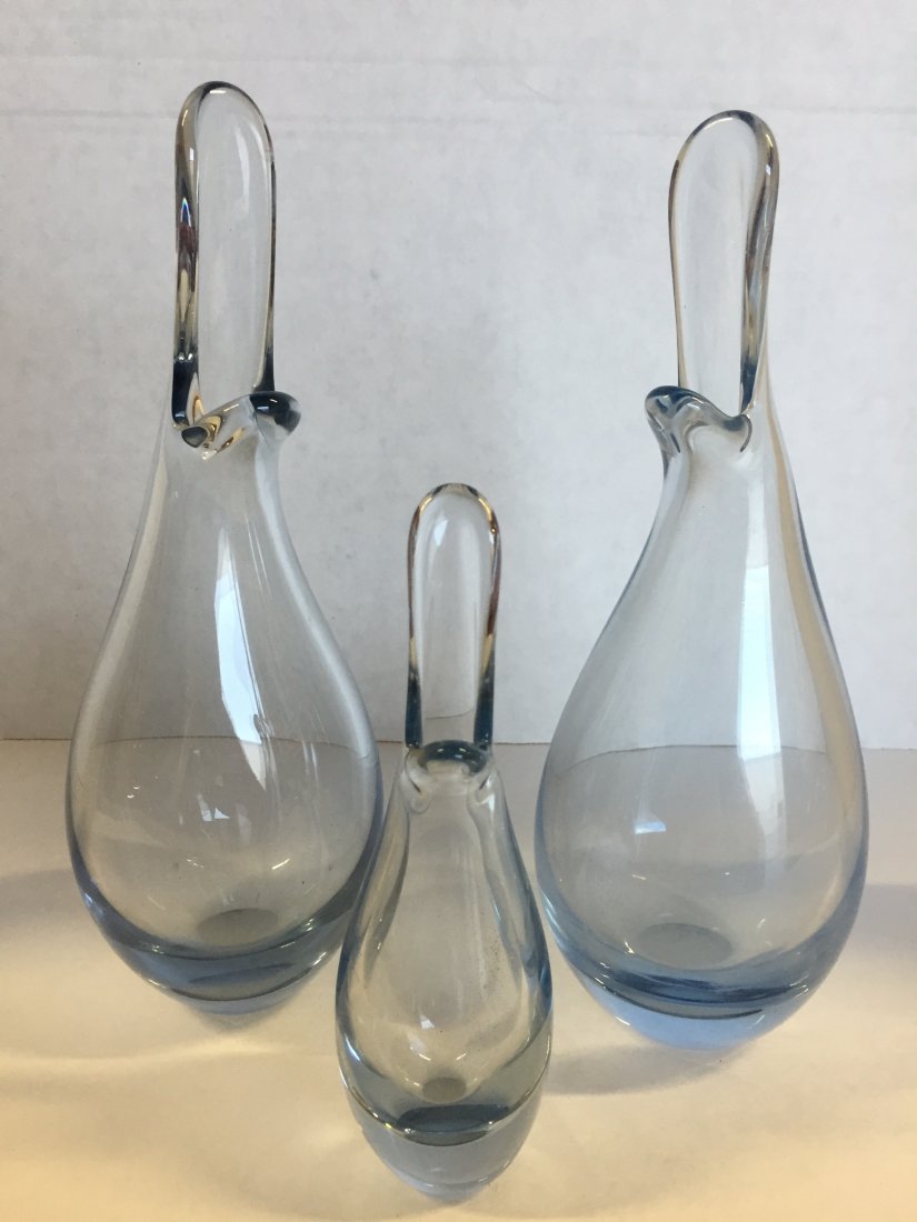 Per Lutkin for Holmegaard Vases - Set of 3: Signed on bottom.