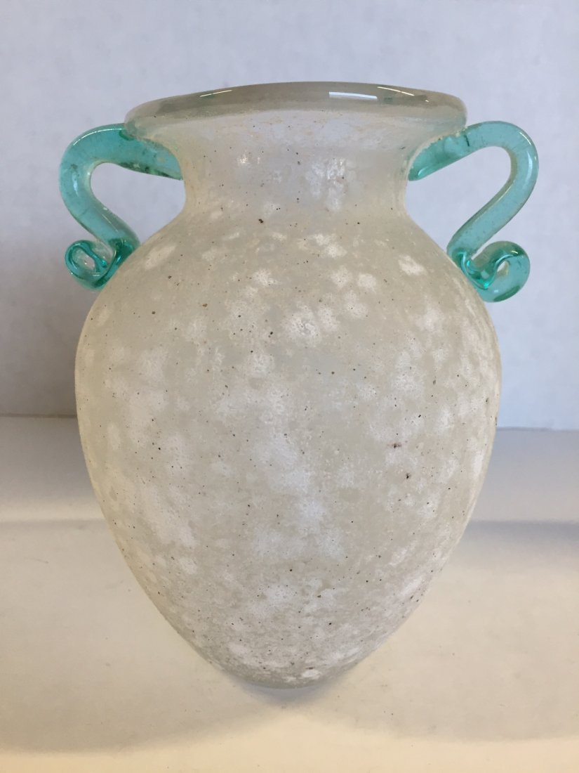 Karl Springer Signed Corroso Vase: Approximately 7 inches.