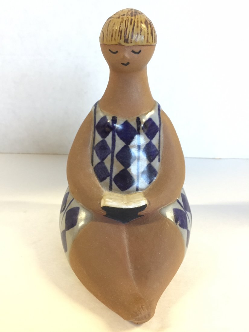 Gustavsberg Signed Woman Sculpture: Signed.