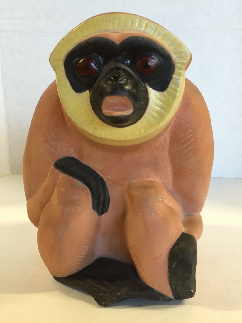 Joel Stolper Pottery Monkey: Joel Stolper Pottery Monkey. Signed.