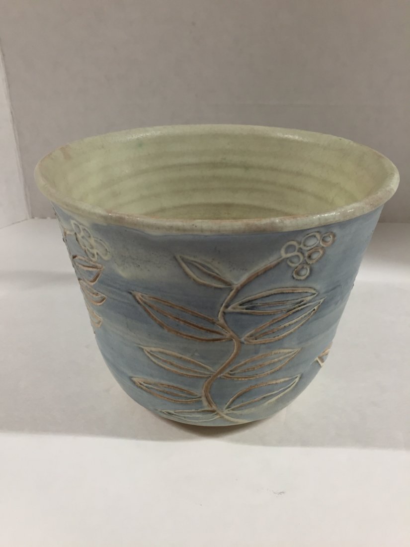 Jade Snow Wong Large Ceramic Bowl: Signed.