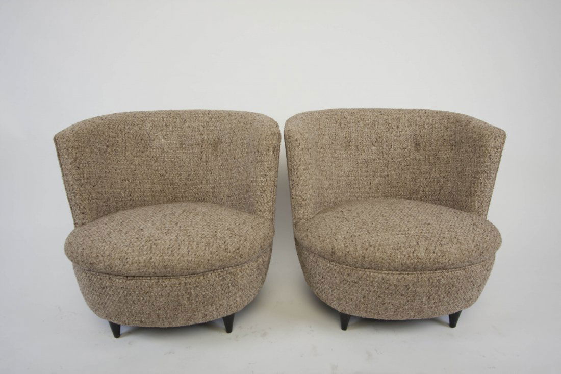 Gilbert Rohde Curved Back Slipper Chairs: Great form.