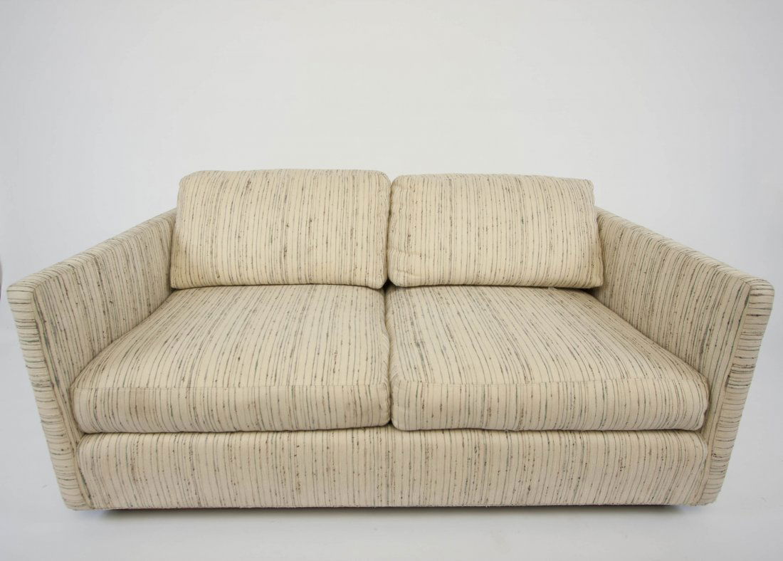 Selig Settee: Teak base.