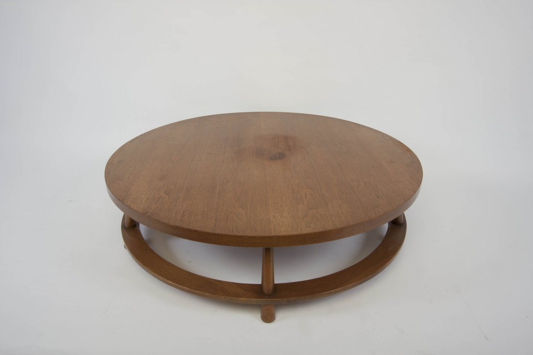 Robsjohn Gibbings Large Round Cocktail Table: Signed
