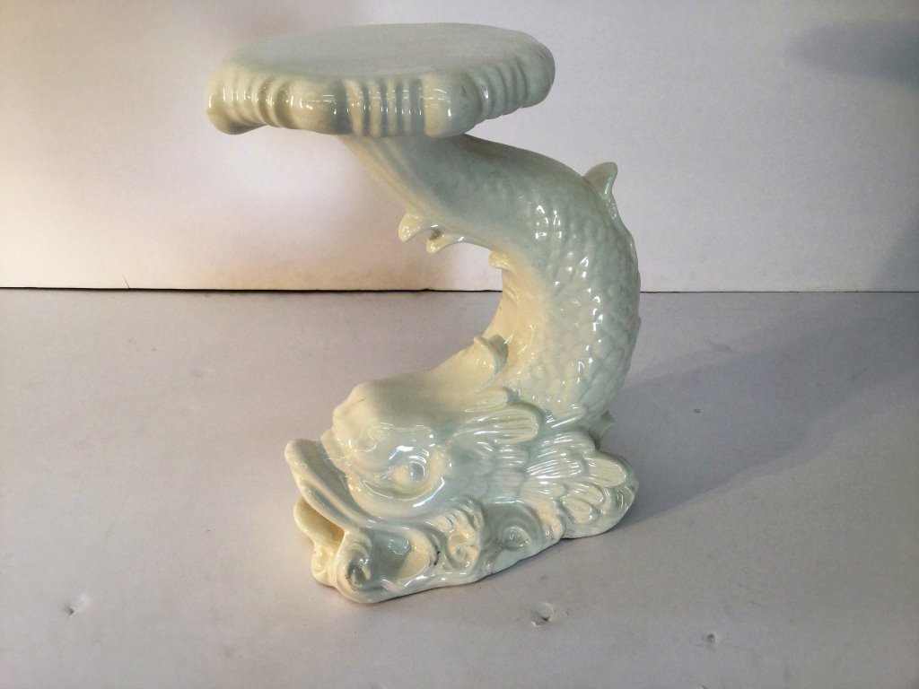 Italian Ceramic Dolphin Side Table (1 of 3)