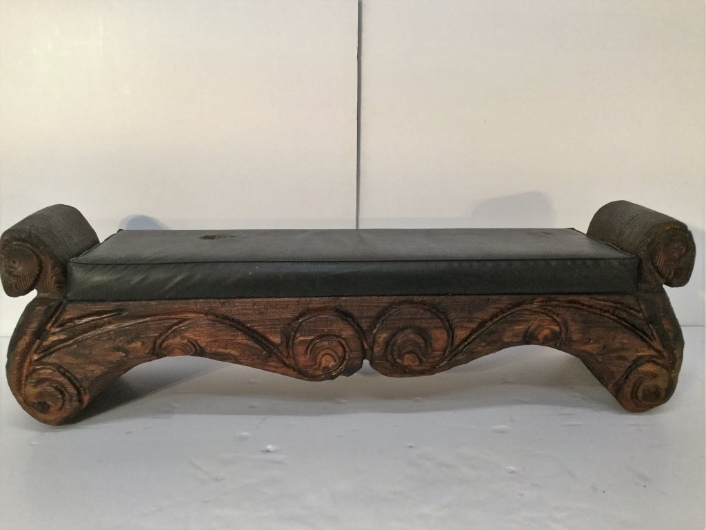 Witco Carved Wood Bench 15"H 59"W 15"D (1 of 6)