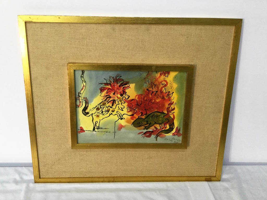 Rainey Bennett Watercolor: 22" X 26" (Keywords Search): Eames, Noguchi, Nakashima, Crespi, Maison Jansen, Karl Springer, Tommi Parzinger, Billy Haines, Dorothy Draper, Charles Hollis Jones, Hollywood Regency, Mid Century Modern