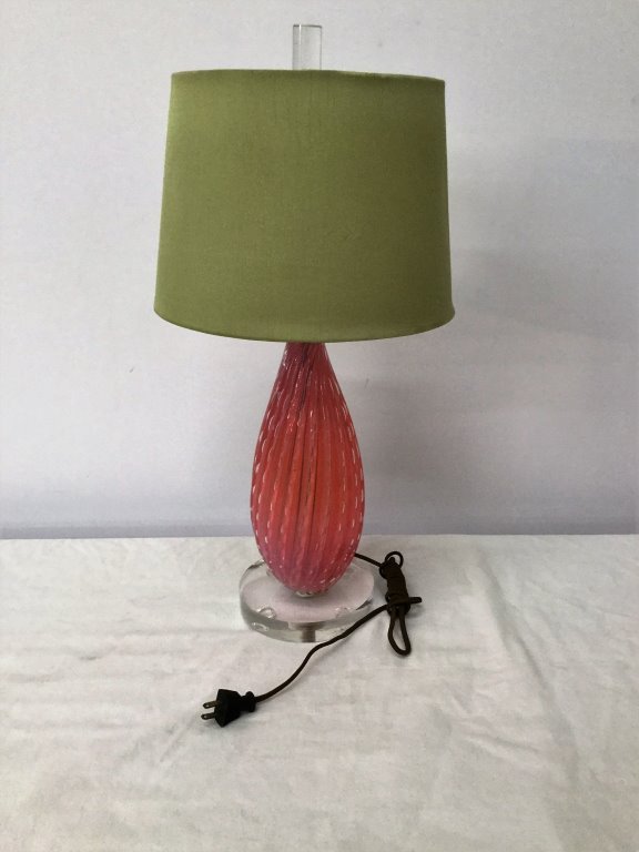 Seguso Pink Table Lamp (1 of 3)